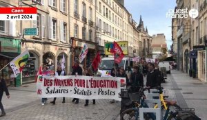 VIDÉO. À Caen, les enseignants manifestent contre « le choc des savoirs »