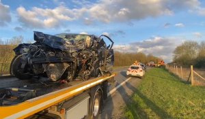 Accident mortel entre deux voitures sur la Rn42 entre Saint-Omer et Boulogne-sur-Mer