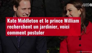 VIDÉO. Kate Middleton et le prince William recherchent un jardinier, voici comment postule