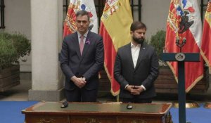Le président chilien Boric accueille le premier ministre espagnol Sanchez à Santiago