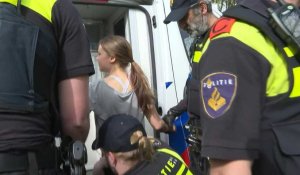 Greta Thunberg interpellée lors d'une manifestation à La Haye