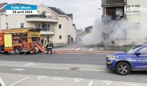 VIDÉO. Un incendie dans un appartement à Sablé-sur-Sarthe, les secours sur place