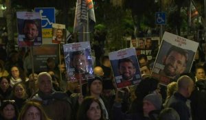 Des Israéliens manifestent à Tel-Aviv en soutien aux otages toujours captifs à Gaza