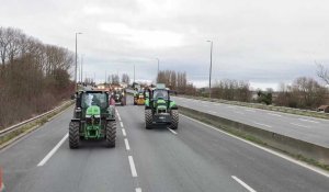 Grogne des agriculteurs : opération escargot sur l’A16 à Calais