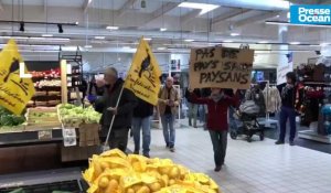 VIDEO. A Saint-Nazaire, les agriculteurs dénoncent «les marges» de la grande distribution