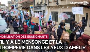 300 enseignants et lycéens ont envoyé un message fort à la ministre Amélie Oudéa-Castéra à Troyes