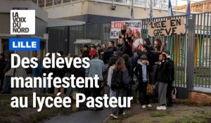 Lille : blocus étudiant devant le lycée Pasteur
