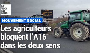 Agriculteurs : l’autoroute A16 bloquée dans les deux sens à partir d’Isques
