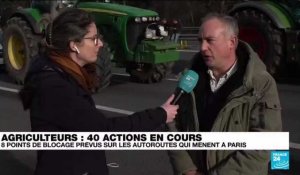 Agriculteurs : 8 points de blocage sur les autoroutes autour de Paris