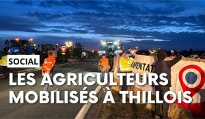 Les agriculteurs mobilisés à Thillois, près de Reims