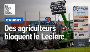 Colère des agriculteurs : l’accès au centre Leclerc de Caudry est bloqué ce mardi