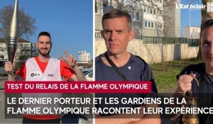 Test relais de la flamme olympique : le dernier porteur et les gardiens de la flamme racontent leur expérience