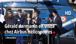 Gérald Darmanin en visite chez Airbus Hélicoptères