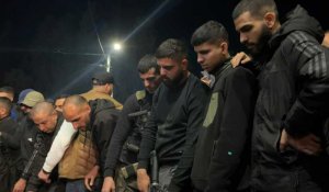 Funérailles de trois Palestiniens tués lors d'une frappe israélienne en Cisjordanie