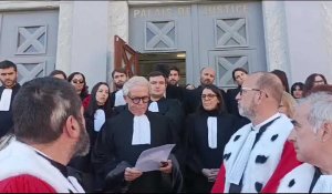 Hommage à Robert Badinter devant le palais de justice de Bastia 