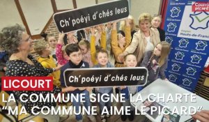 Licourt (Somme) signe la charte « ma commune aime le picard »