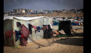 VIDÉO. Ces Palestiniens déplacés fuient Rafah, où Israël promet une attaque « puissante »