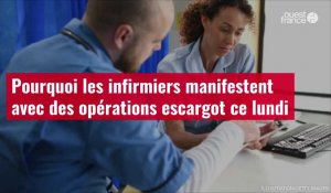 VIDÉO. Pourquoi les infirmiers manifestent avec des opérations escargot ce lundi