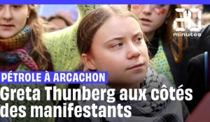 Pétrole à Arcachon : Greta Thunberg aux côtés des manifestants