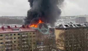 VIDÉO. Un incendie ravage un parc d'attraction en Suède
