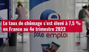 VIDÉO. Le taux de chômage s’est élevé à 7,5 % en France au 4e trimestre 2023
