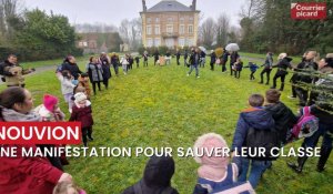 Manifestation des parents d'élèves de l'école de Nouvion