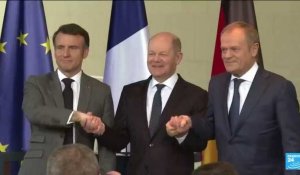 Soutien à l'Ukraine: la France, l'Allemagne et la Pologne affichent leur unité