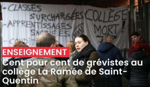 Cent pour cent de grévistes au collège La Ramée de Saint-Quentin