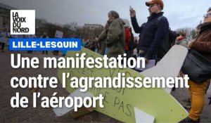Une mobilisation contre l’agrandissement de l’aéroport de Lille-Lesquin