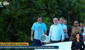 Brésil: Emmanuel Macron et Lula s'approchent de l'île de Combu