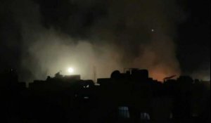 Un épais panache de fumée au-dessus de Rafah suite à une frappe