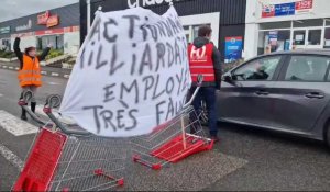 A Viry-Noureuil, les employés d'Auchan continuent leur grève pour obtenir des hausses de salaire