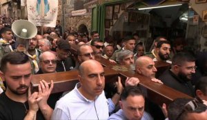 Jérusalem: des chrétiens se rassemblent lors de la procession du Vendredi saint