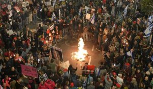 Manifestation à Tel Aviv pour réclamer des élections anticipées et un accord sur les otages