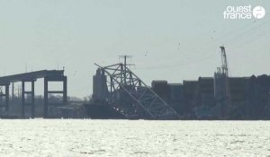 VIDEO. A Baltimore, des moyens gigantesques pour dégager le pont effondré