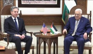 Mahmoud Abbas reçoit le secrétaire d'État américain Antony Blinken à Ramallah