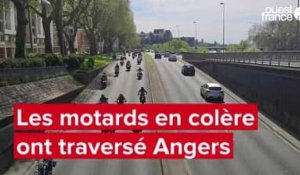 VIDÉO. Le long cortège des motards traverse Angers ce samedi 13 avril 2024