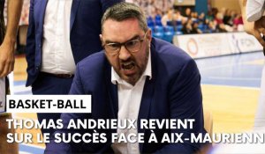 Après-match Champagne Basket - Aix-Maurienne avec Thomas Andrieux