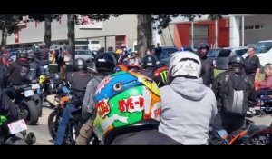 Amiens: manif des motards anti contrôle technique