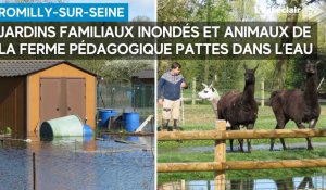 Inondations dans les jardins familiaux et à la ferme pédagogique de Romilly-sur-Seine