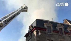 VIDÉO. À Josselin, un important incendie se déclare dans le centre-ville
