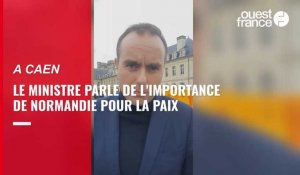 VIDÉO. Sébastien Lecornu, ministre des Armées, parle de l'importance de Normandie pour la paix à Caen