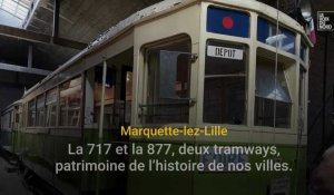 La 717 et la 877  deux tramways  patrimoine de l'histoire de nos villes