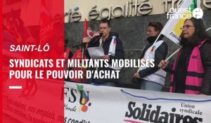 VIDÉO. À Saint-Lô, syndicats et militants  mobilisés pour le pouvoir d'achat