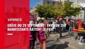 VIDÉO. Grève du 29 septembre : 350 manifestants dans les rues de Vannes