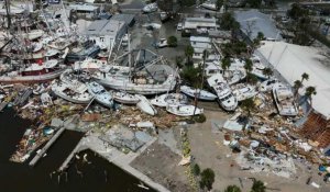 Floride: Fort Myers vue du ciel après le passage de l'ouragan Ian