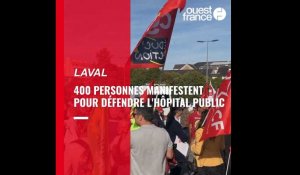 VIDÉO. Laval : 400 personnes à la nouvelle manifestation pour défendre l'hôpital