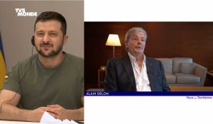 Zelensky "très heureux" de discuter avec Alain Delon