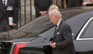 Joe Biden arrive à l'abbaye de Westminster pour les funérailles d'Elizabeth II