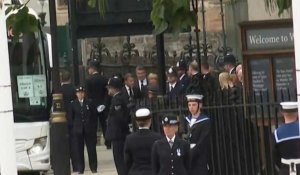 Macron arrive à l'abbaye de Westminster pour les funérailles d'Elizabeth II
